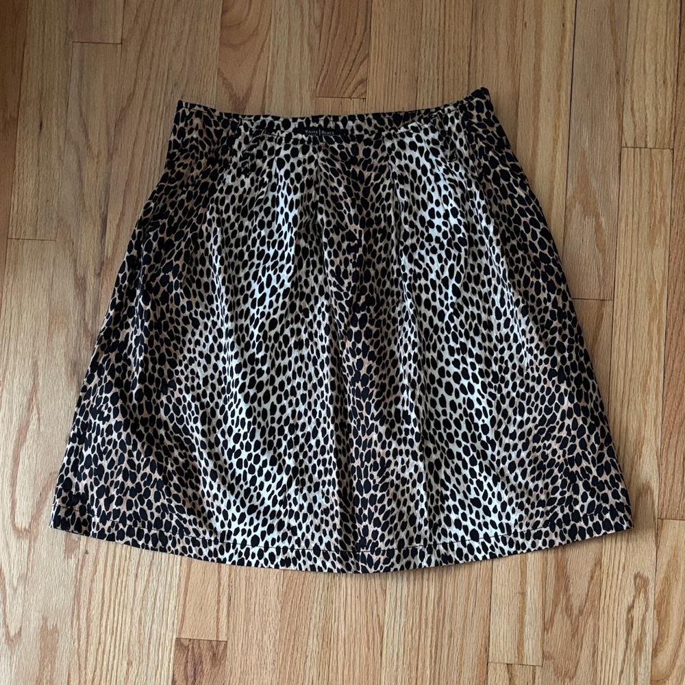 White House Black Market Animal Print Skirt